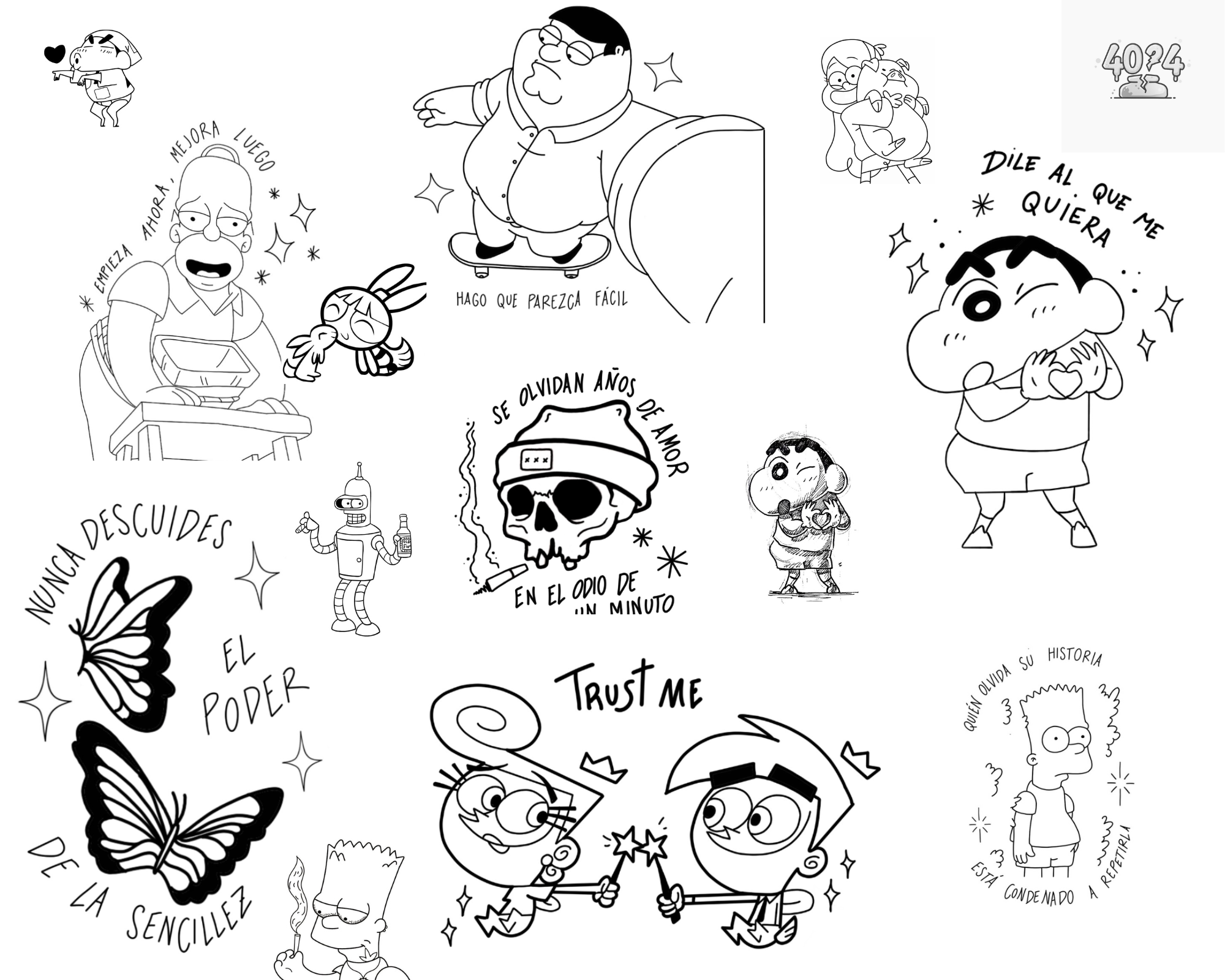 Not Found Ink Collage